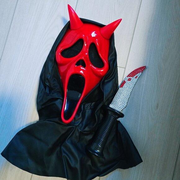 Spirit Other - DBD Red devil Ghostface mask with bling knife